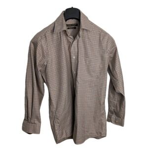 Forsyth of Canada Plaid Wrinkle Free Long Sleeve Button‎ Up Collared Shirt Men M
